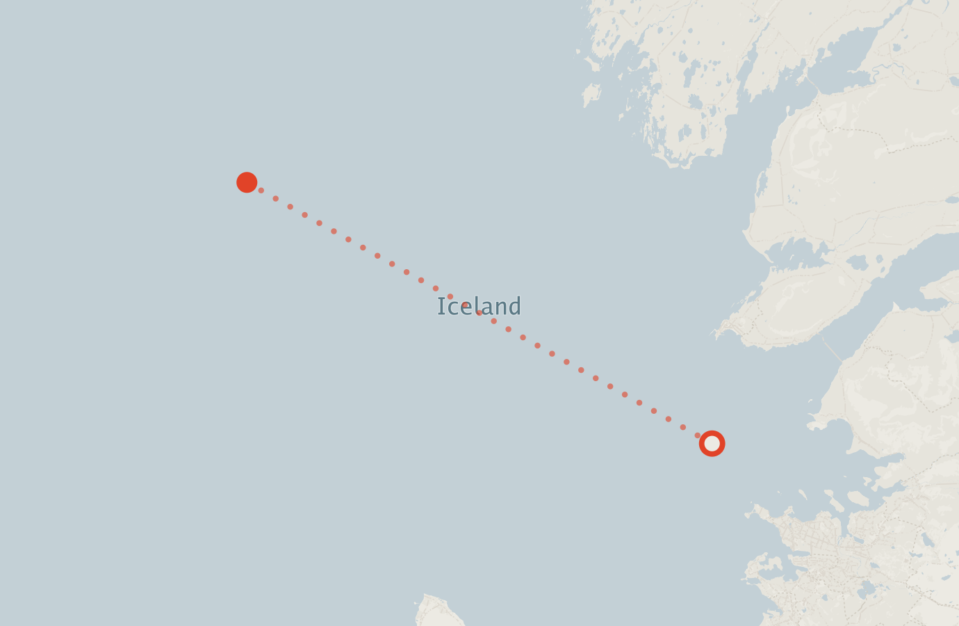 Activity map — real sighting points on an OpenStreetMap basemap