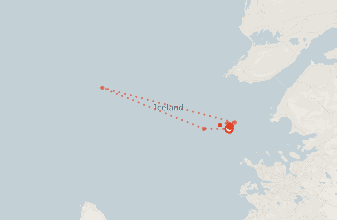 Activity map — real sighting points on an OpenStreetMap basemap
