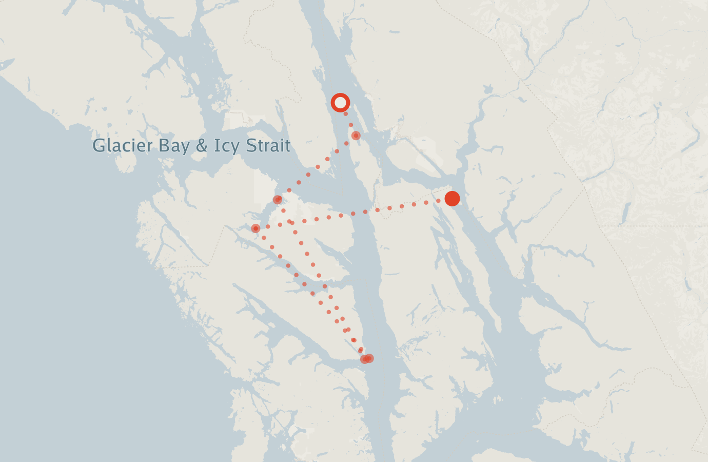 Activity map — real sighting points on an OpenStreetMap basemap