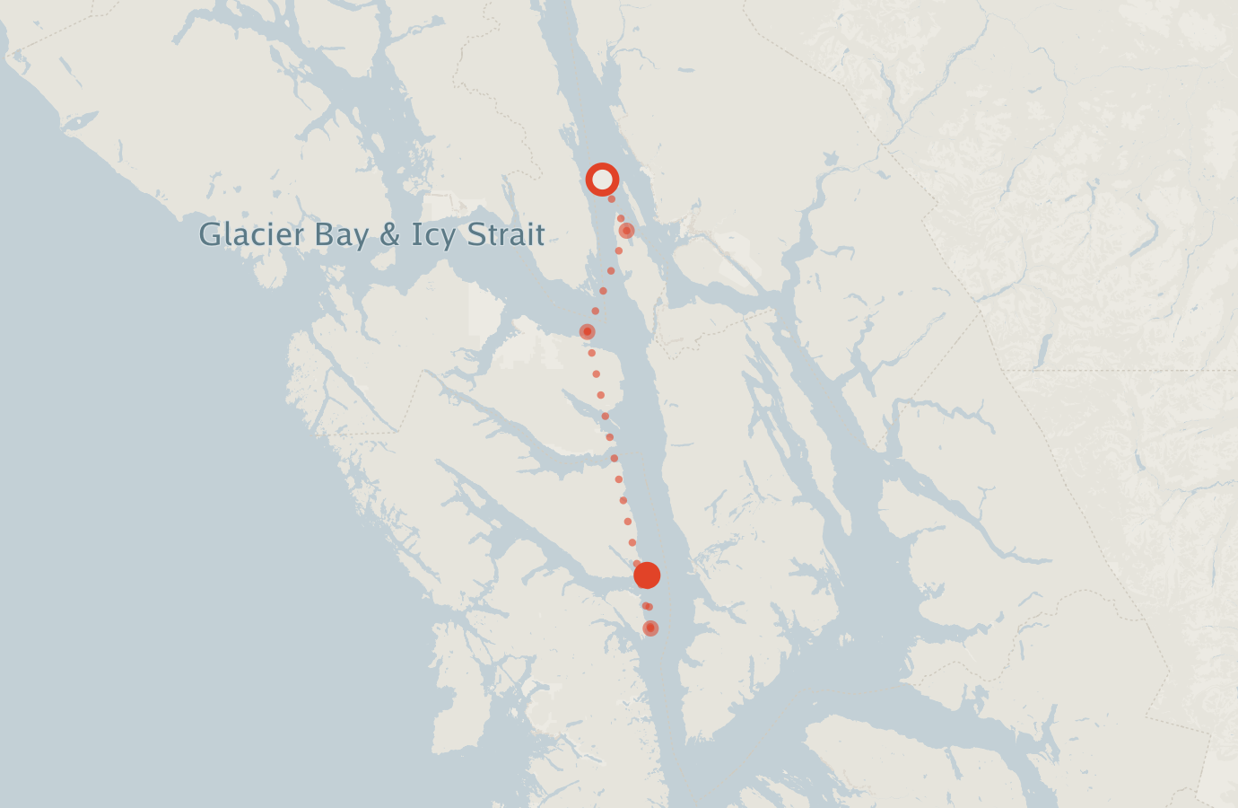 Activity map — real sighting points on an OpenStreetMap basemap