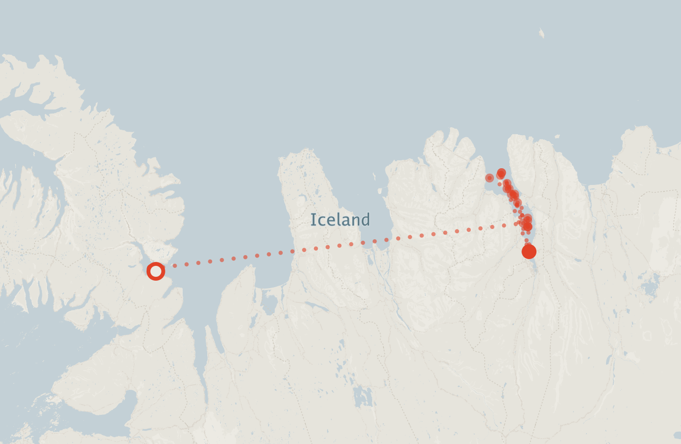 Activity map — real sighting points on an OpenStreetMap basemap