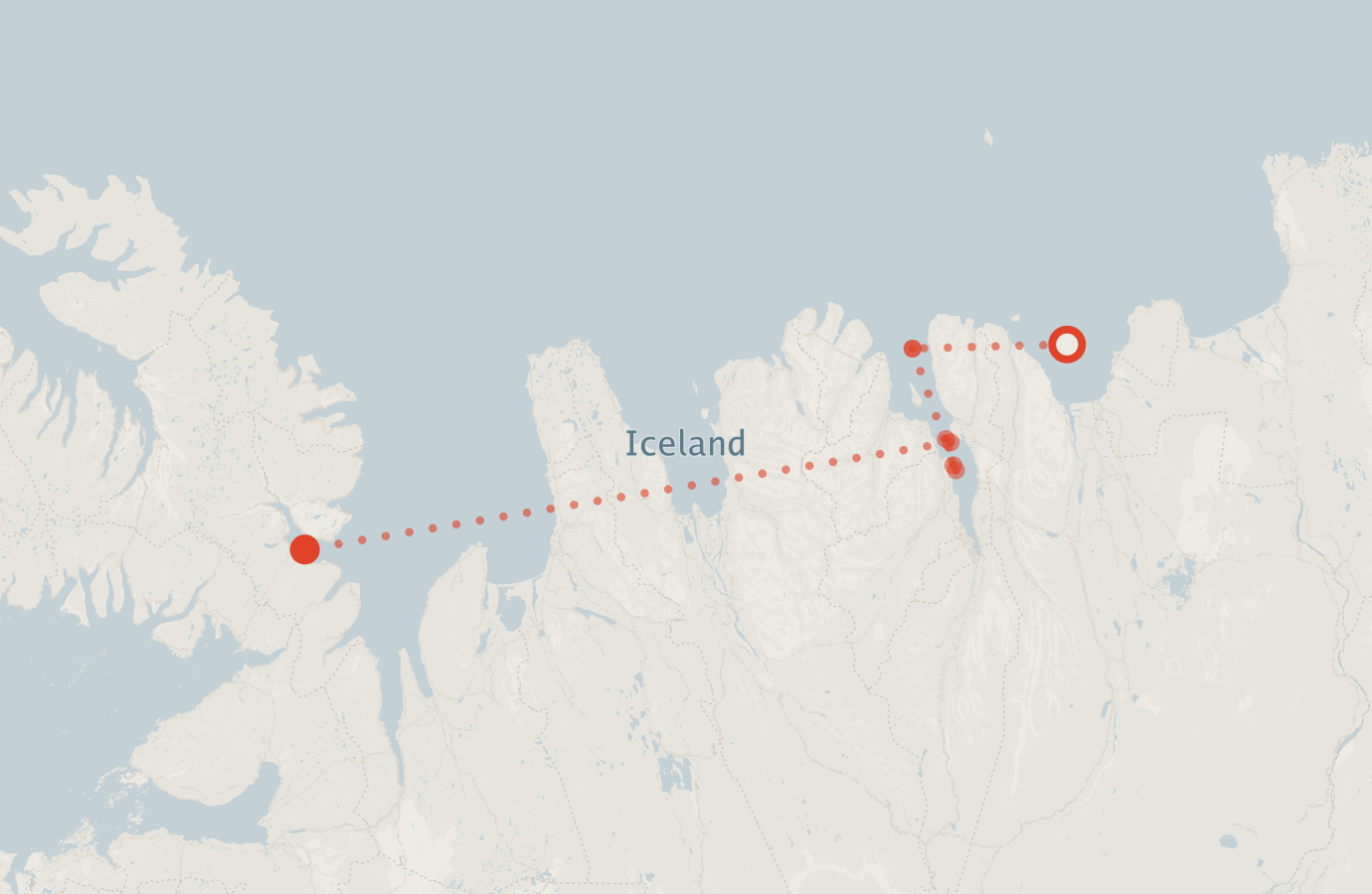 Activity map — real sighting points on an OpenStreetMap basemap