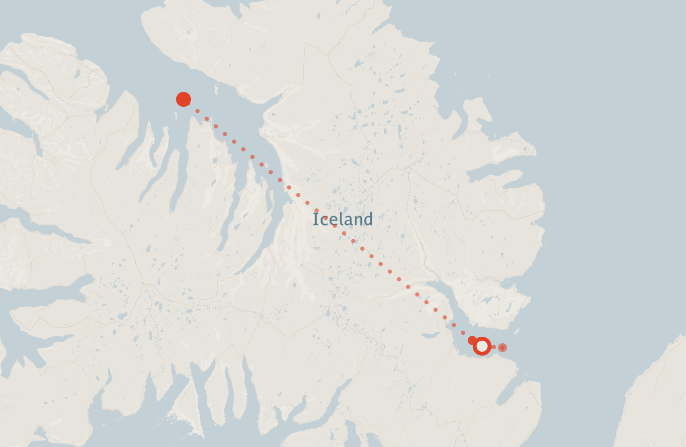 Activity map — real sighting points on an OpenStreetMap basemap