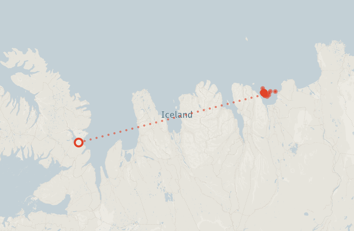 Activity map — real sighting points on an OpenStreetMap basemap