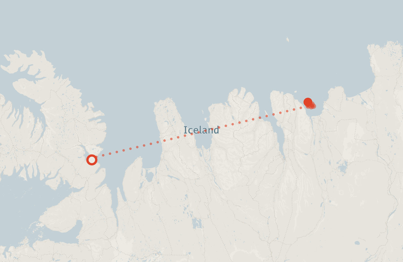 Activity map — real sighting points on an OpenStreetMap basemap