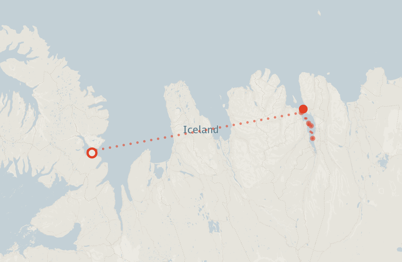 Activity map — real sighting points on an OpenStreetMap basemap