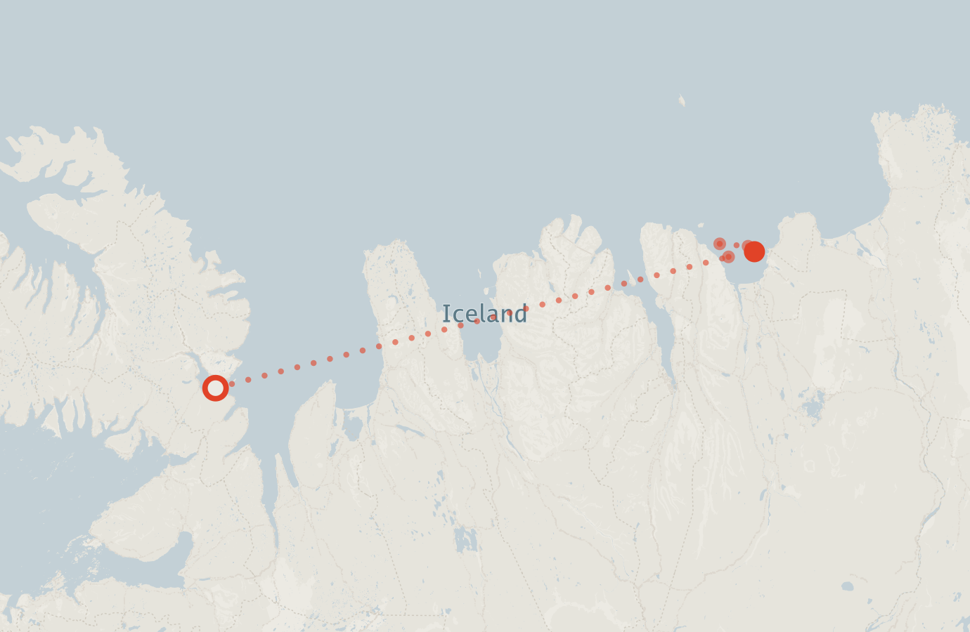 Activity map — real sighting points on an OpenStreetMap basemap