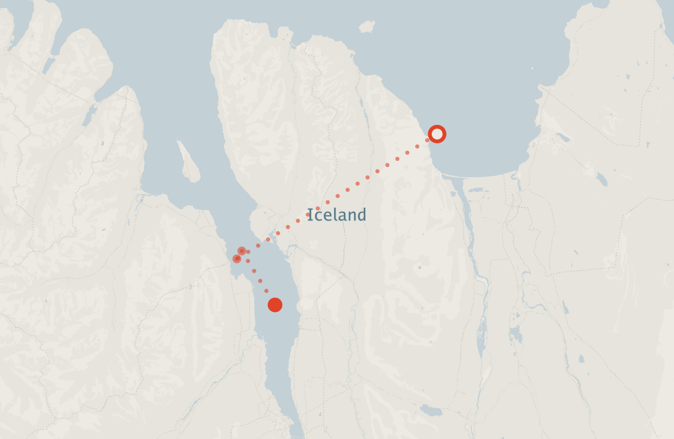 Activity map — real sighting points on an OpenStreetMap basemap