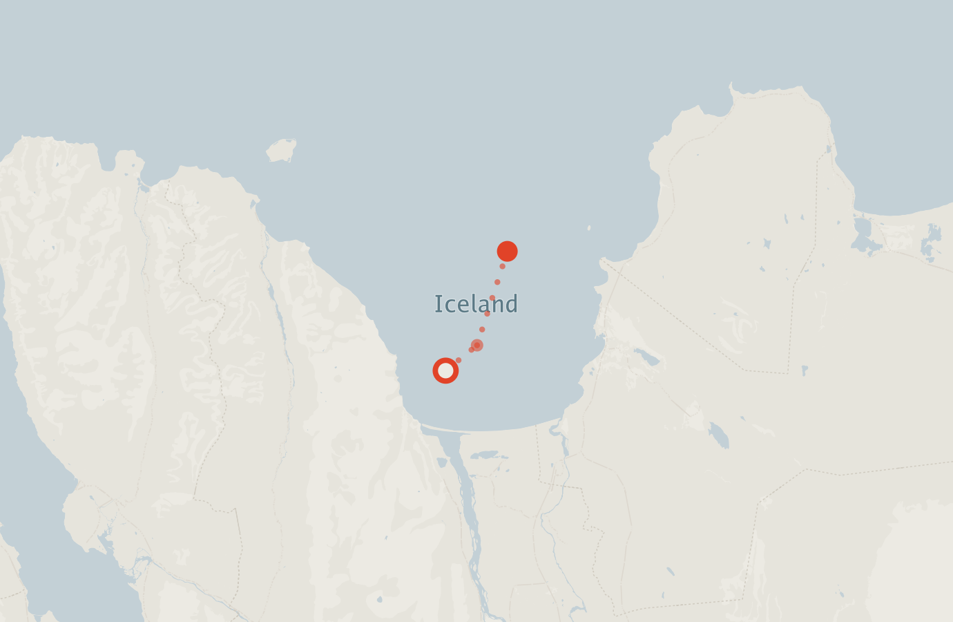 Activity map — real sighting points on an OpenStreetMap basemap
