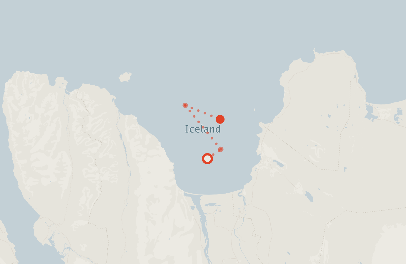 Activity map — real sighting points on an OpenStreetMap basemap