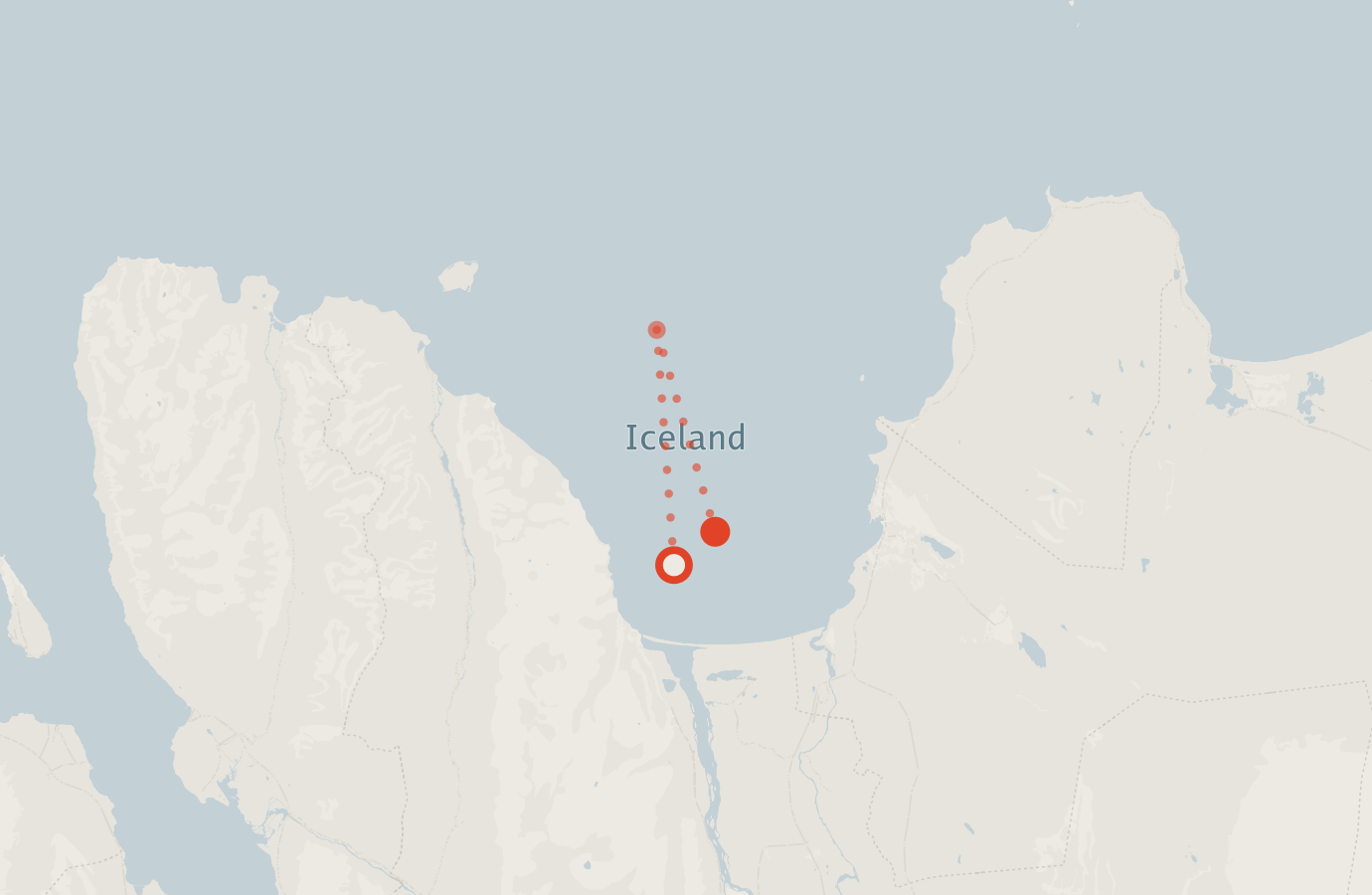 Activity map — real sighting points on an OpenStreetMap basemap
