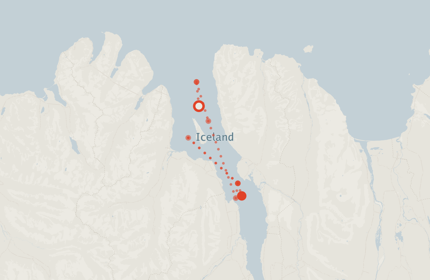 Activity map — real sighting points on an OpenStreetMap basemap