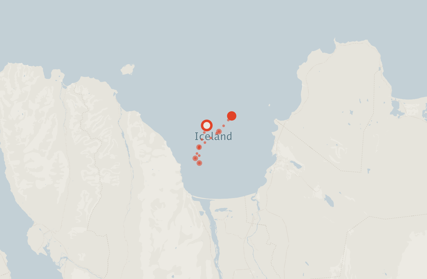 Activity map — real sighting points on an OpenStreetMap basemap