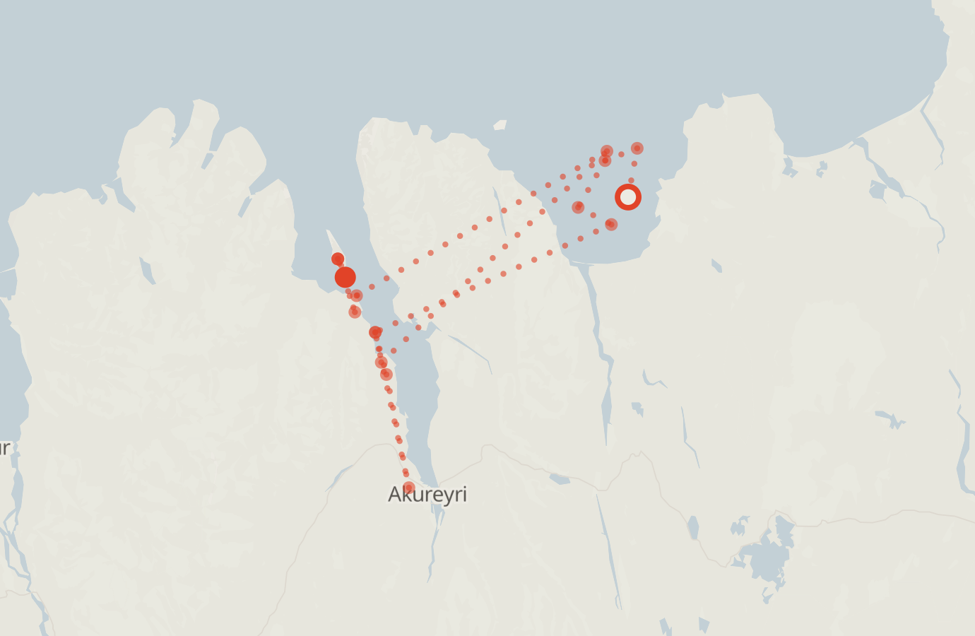 Activity map — real sighting points on an OpenStreetMap basemap