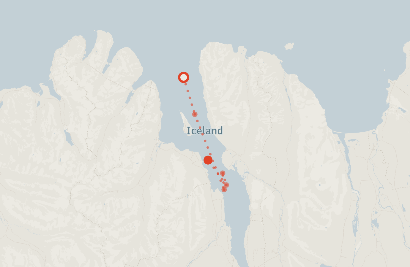 Activity map — real sighting points on an OpenStreetMap basemap