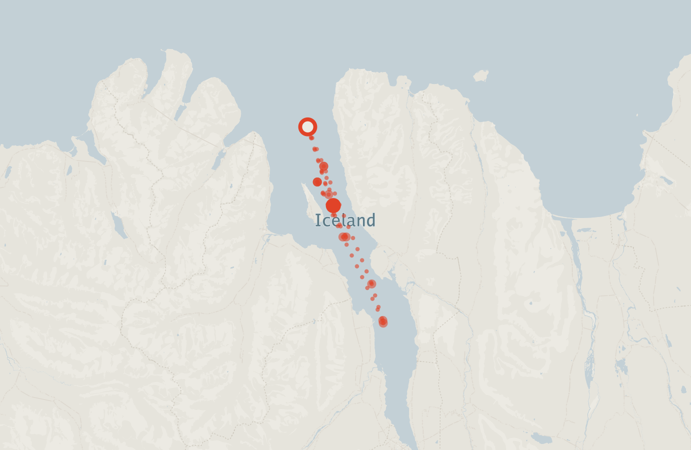 Activity map — real sighting points on an OpenStreetMap basemap