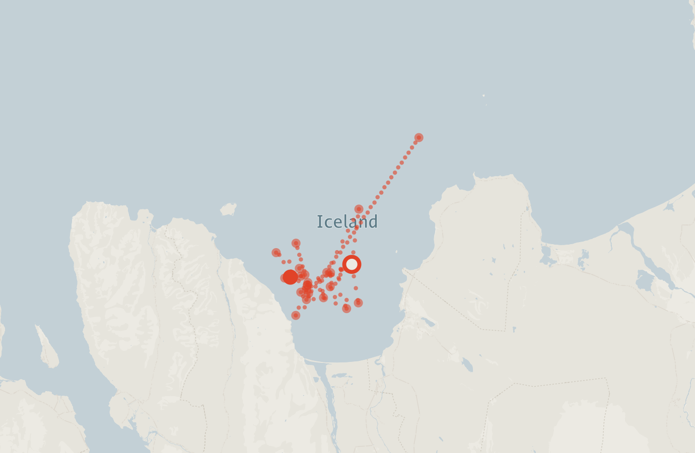 Activity map — real sighting points on an OpenStreetMap basemap
