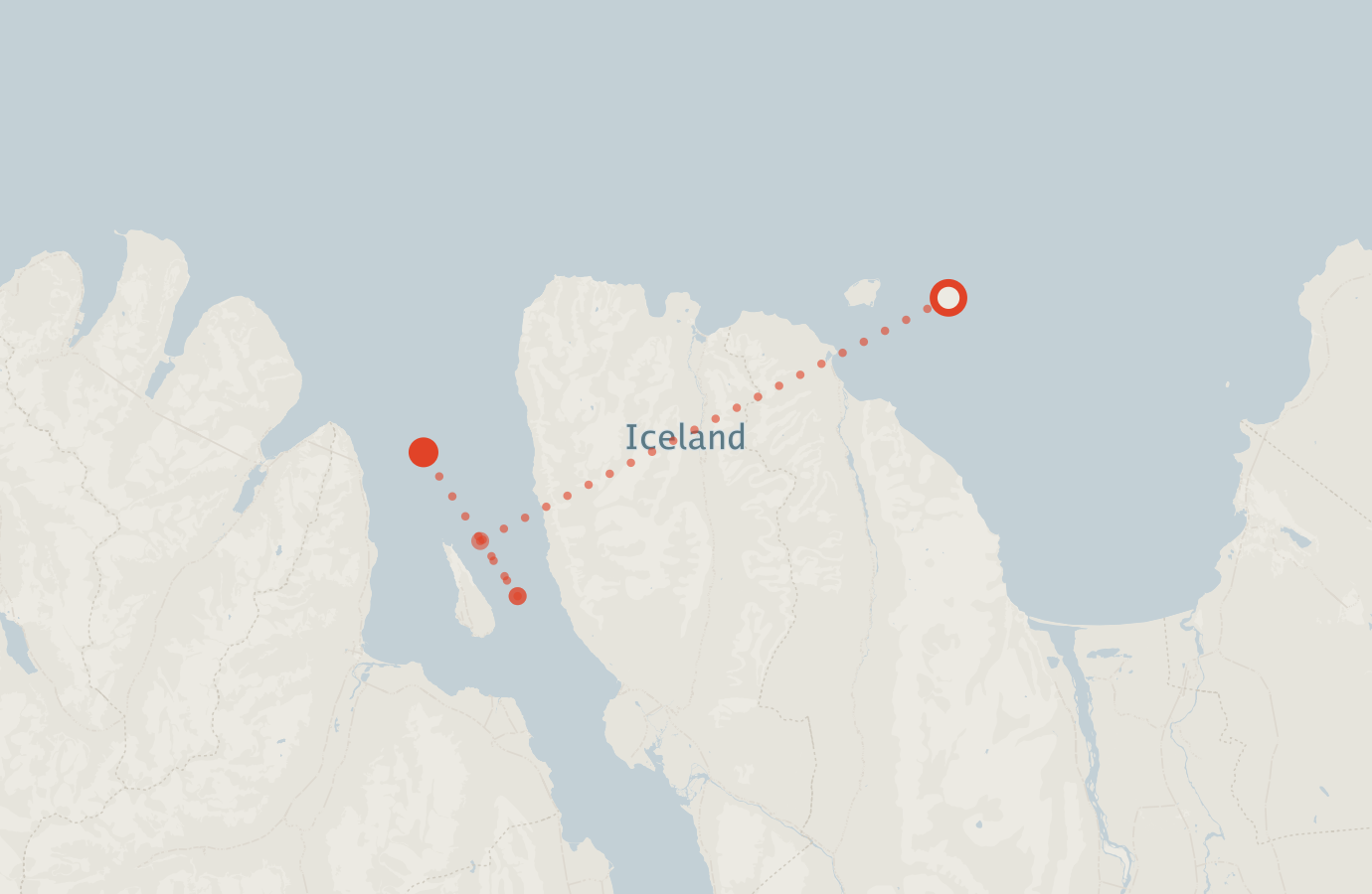 Activity map — real sighting points on an OpenStreetMap basemap