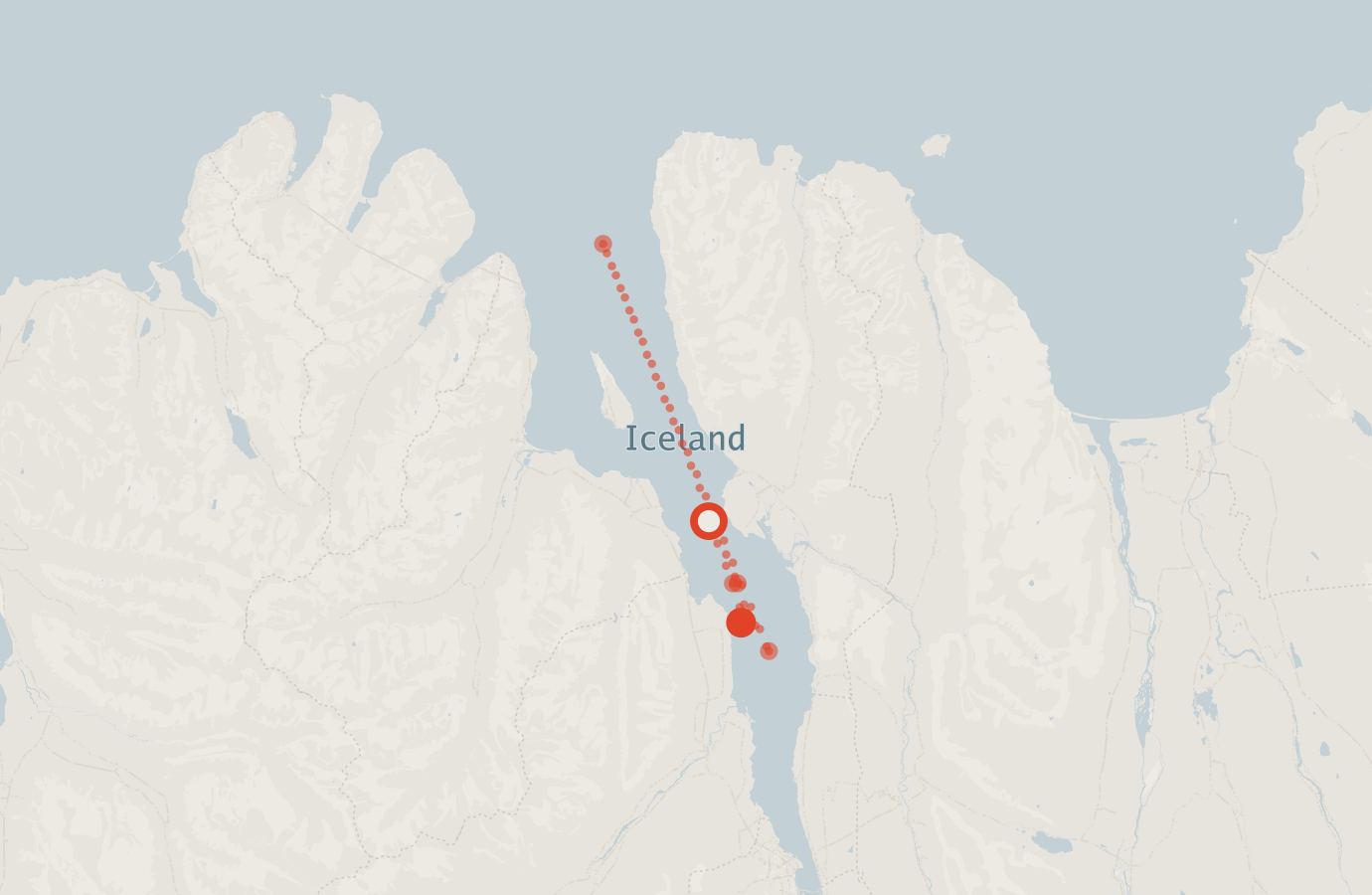 Activity map — real sighting points on an OpenStreetMap basemap