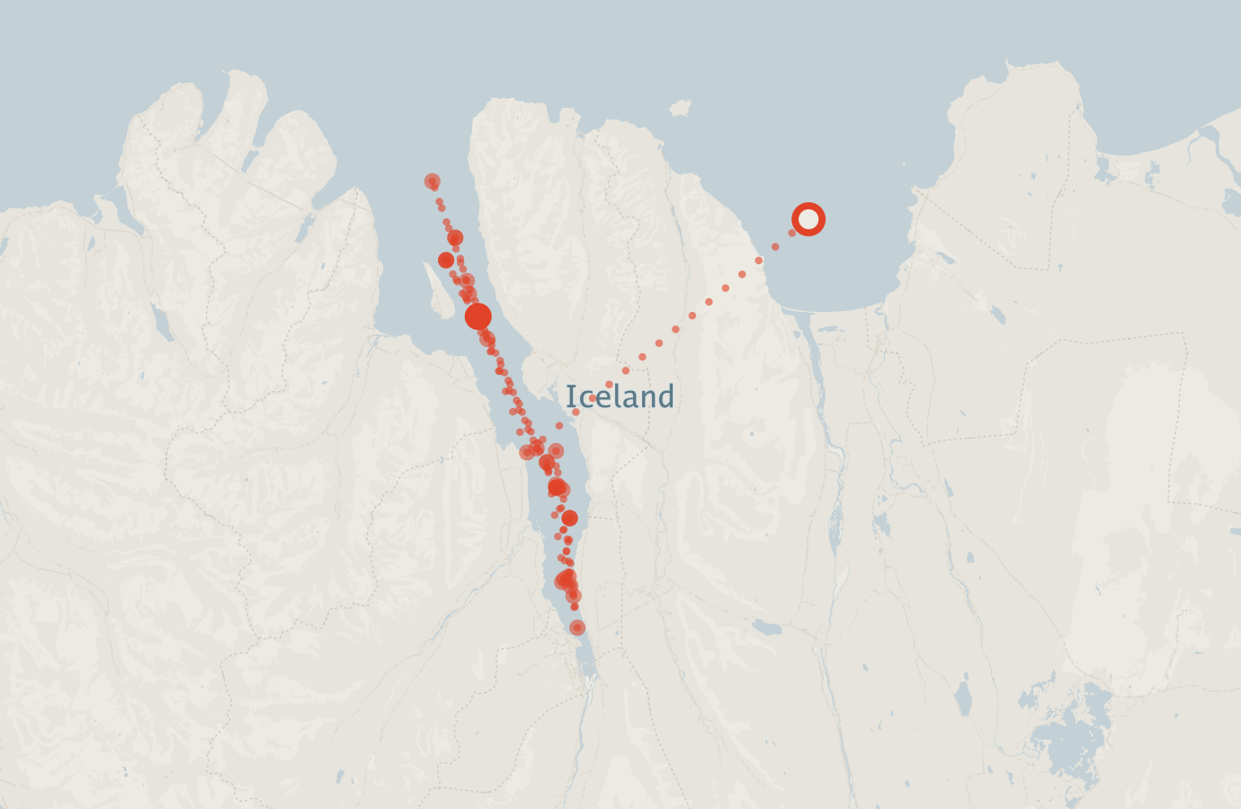 Activity map — real sighting points on an OpenStreetMap basemap