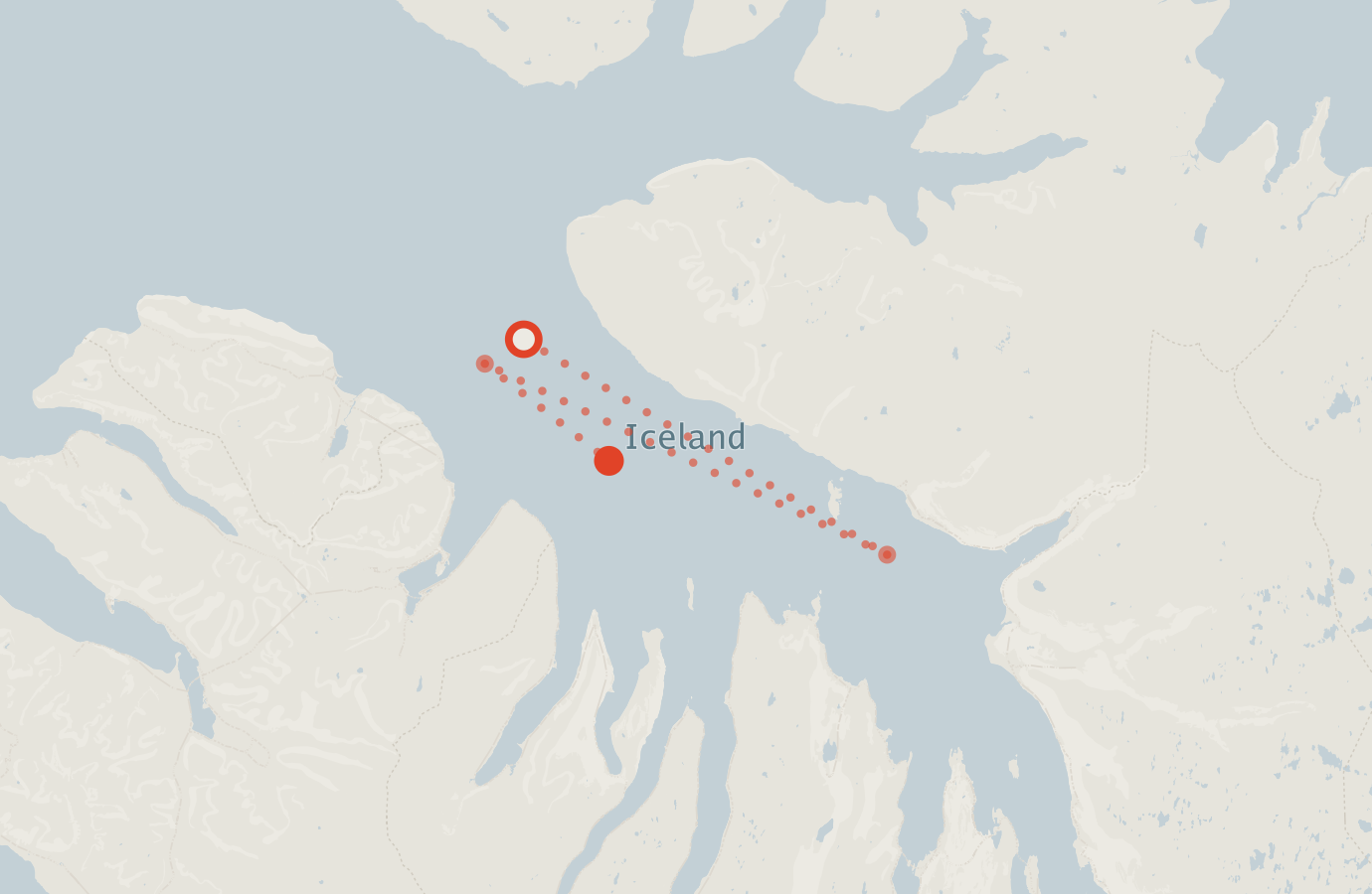 Activity map — real sighting points on an OpenStreetMap basemap