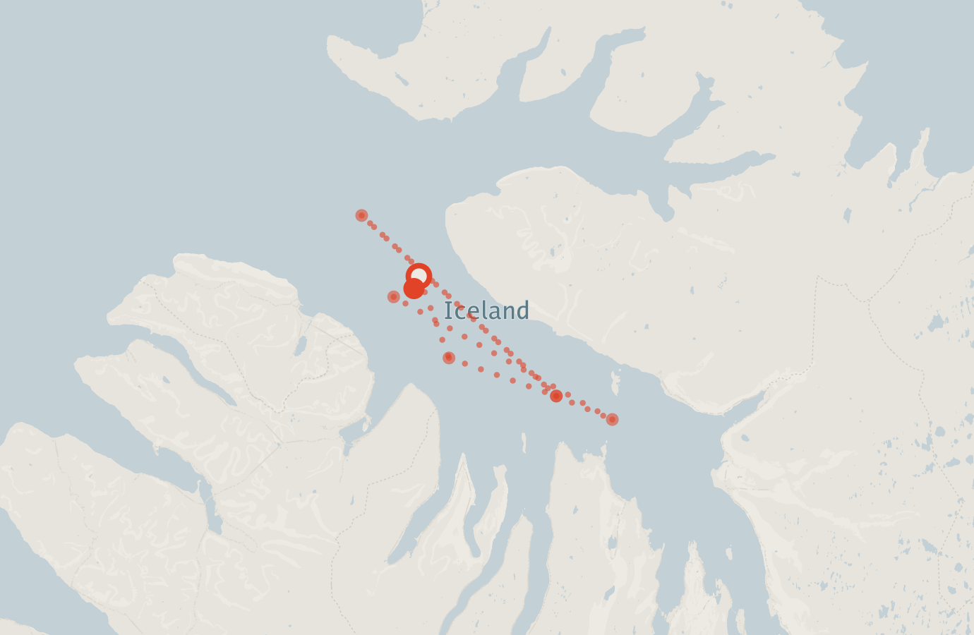 Activity map — real sighting points on an OpenStreetMap basemap