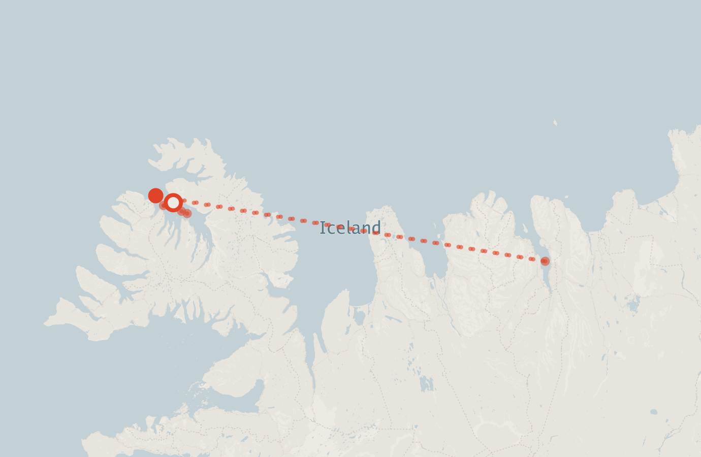 Activity map — real sighting points on an OpenStreetMap basemap