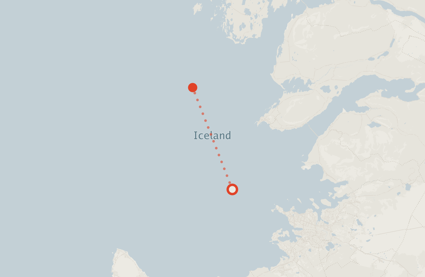 Activity map — real sighting points on an OpenStreetMap basemap