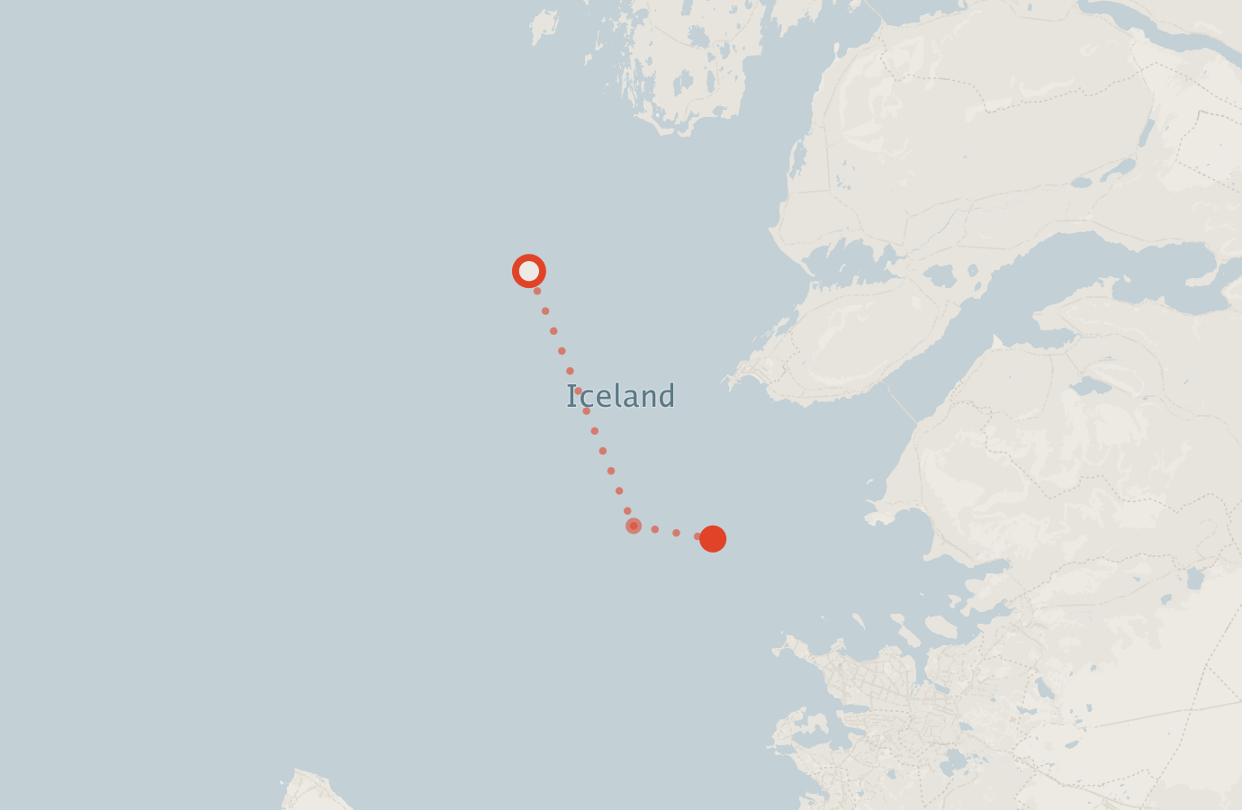 Activity map — real sighting points on an OpenStreetMap basemap