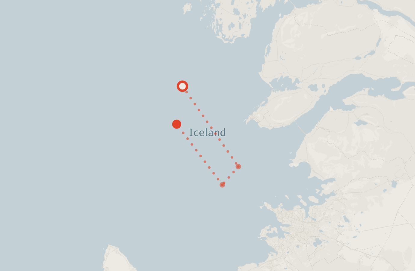 Activity map — real sighting points on an OpenStreetMap basemap