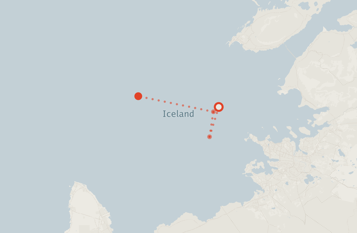 Activity map — real sighting points on an OpenStreetMap basemap