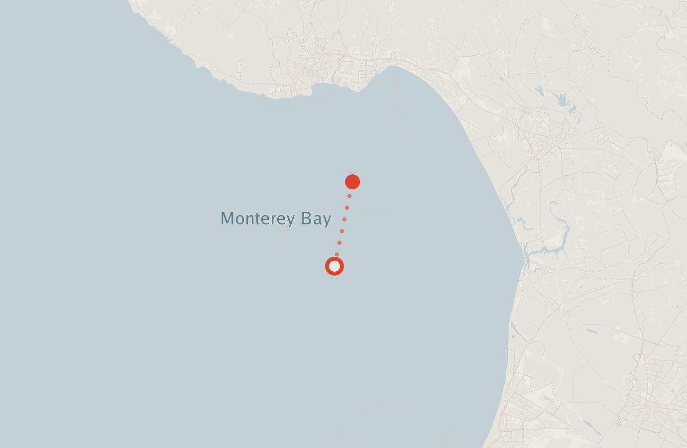 Activity map — real sighting points on an OpenStreetMap basemap
