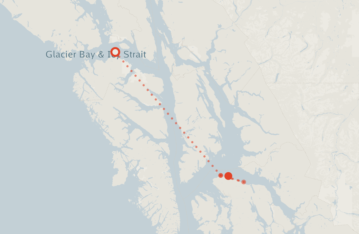 Activity map — real sighting points on an OpenStreetMap basemap