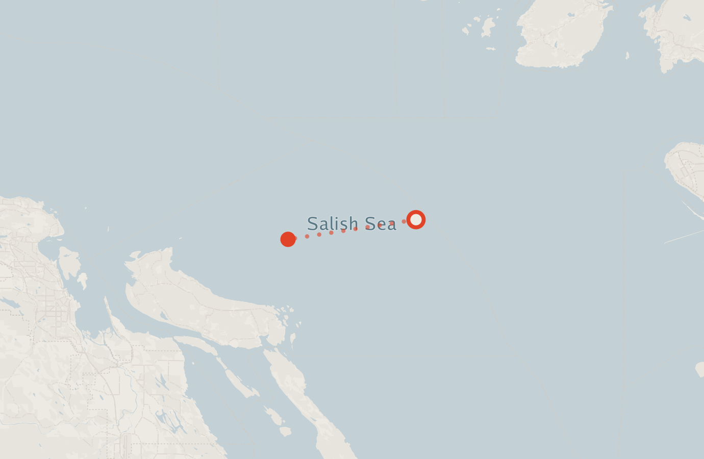 Activity map — real sighting points on an OpenStreetMap basemap