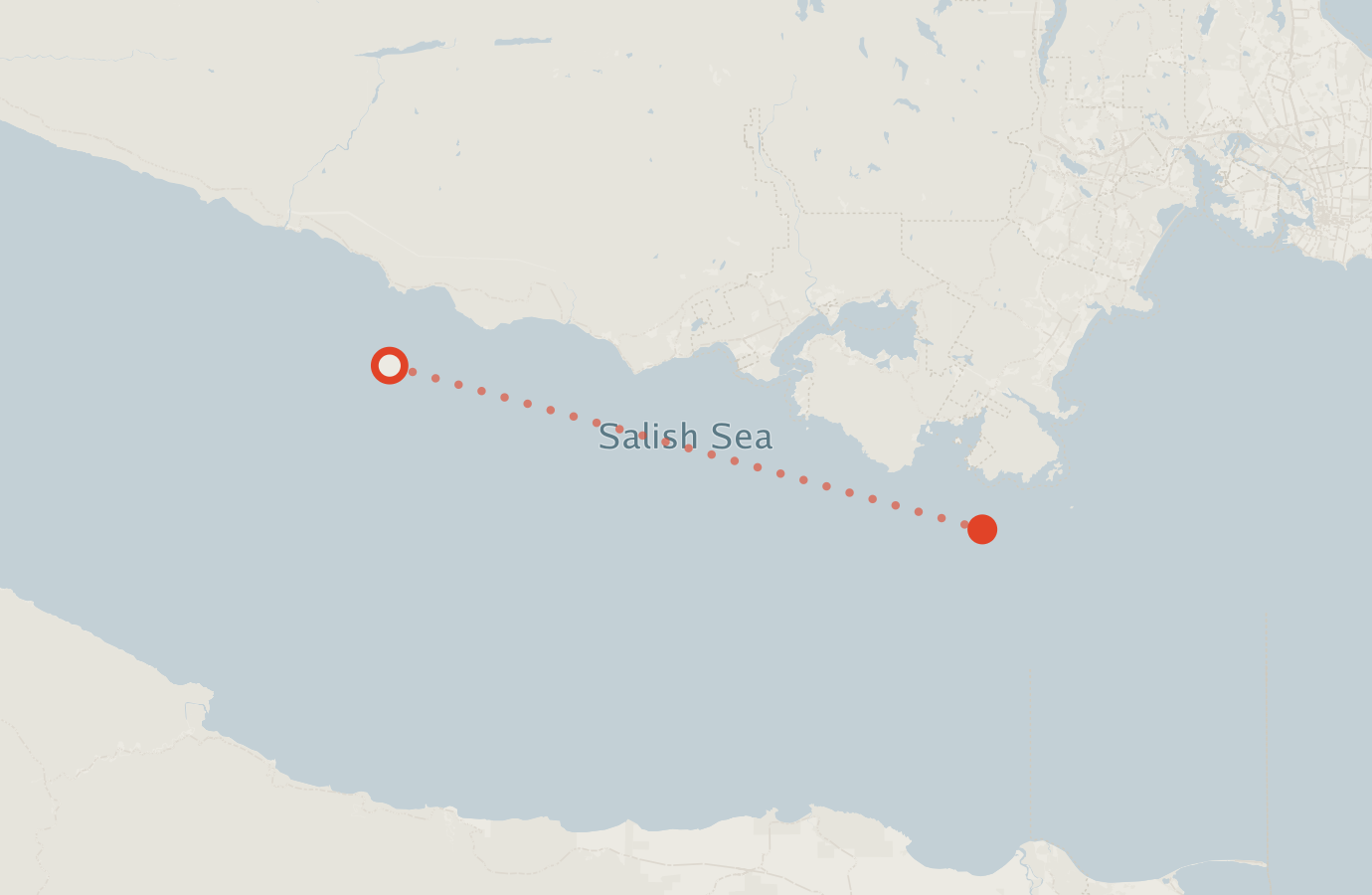 Activity map — real sighting points on an OpenStreetMap basemap
