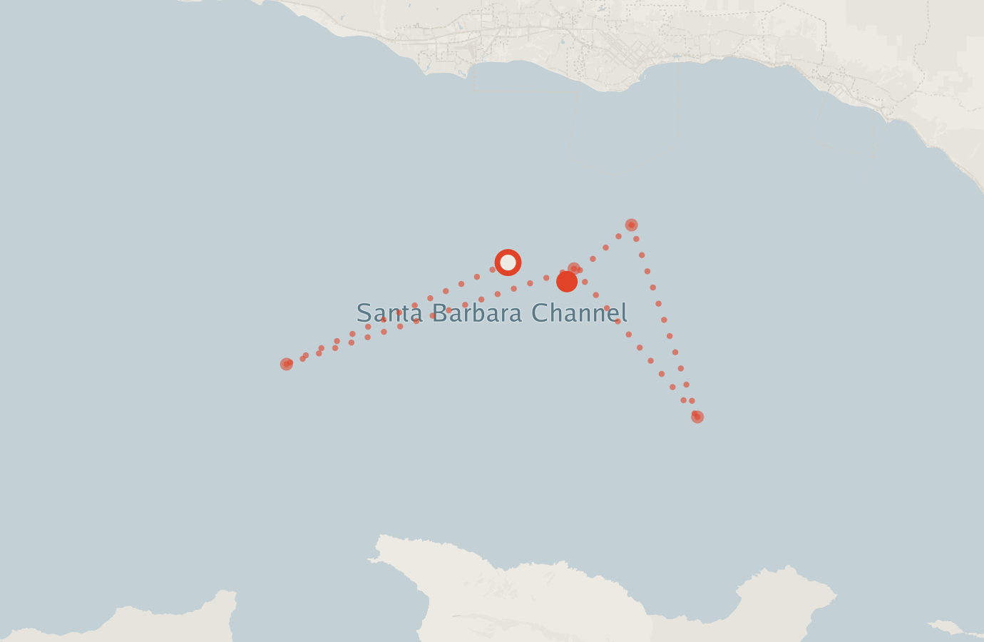 Activity map — real sighting points on an OpenStreetMap basemap