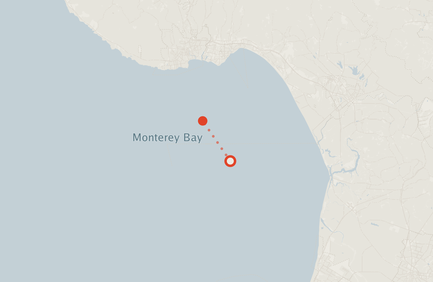 Activity map — real sighting points on an OpenStreetMap basemap