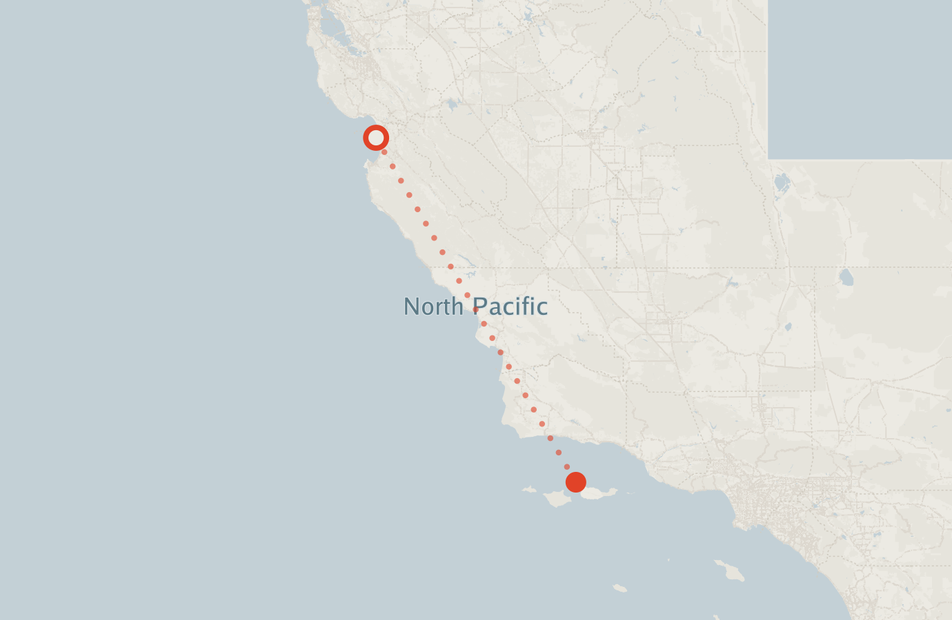 Activity map — real sighting points on an OpenStreetMap basemap