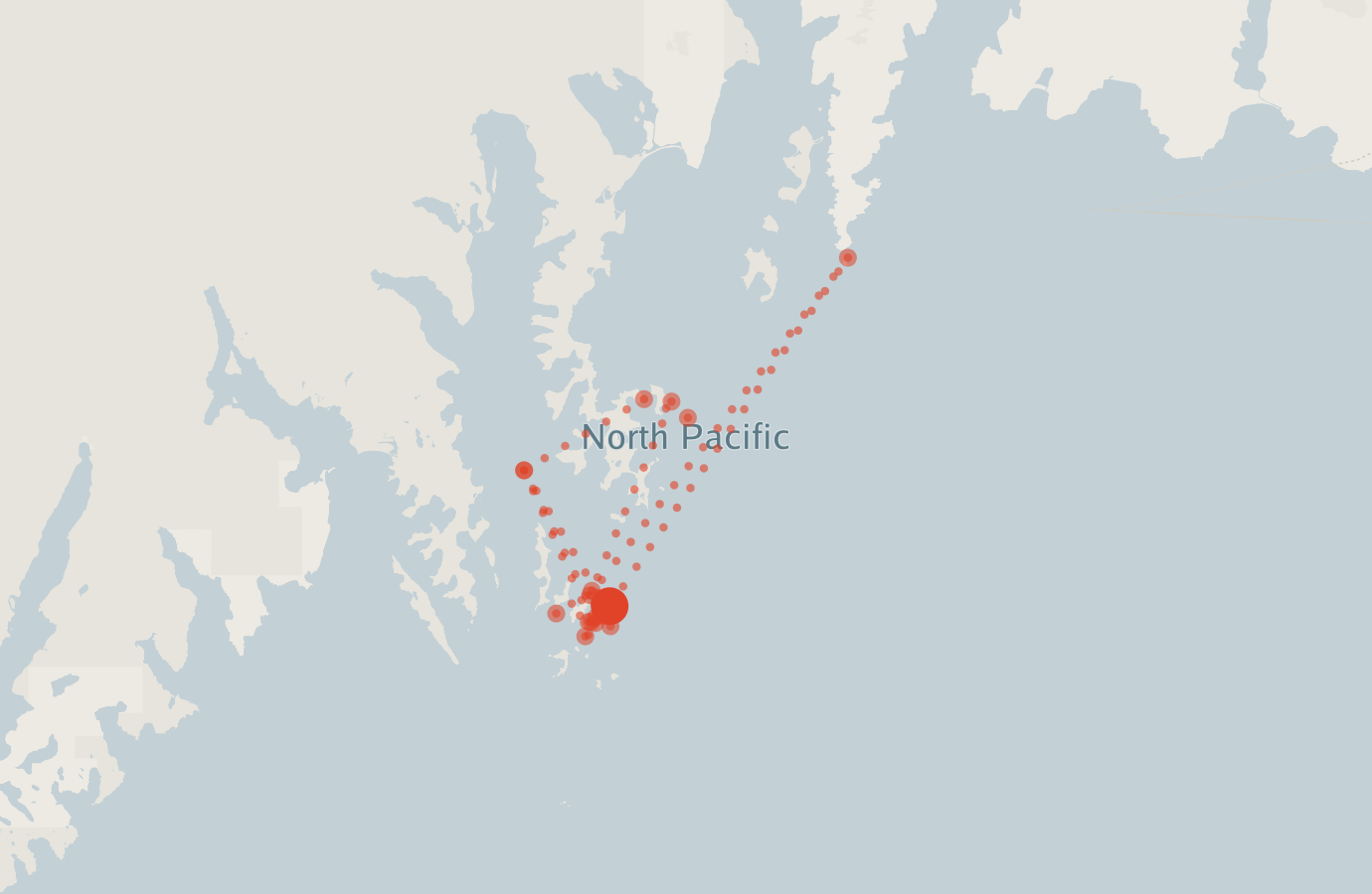 Activity map — real sighting points on an OpenStreetMap basemap