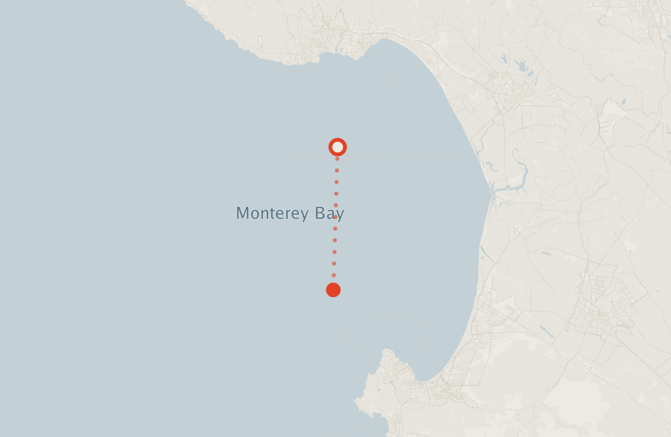 Activity map — real sighting points on an OpenStreetMap basemap