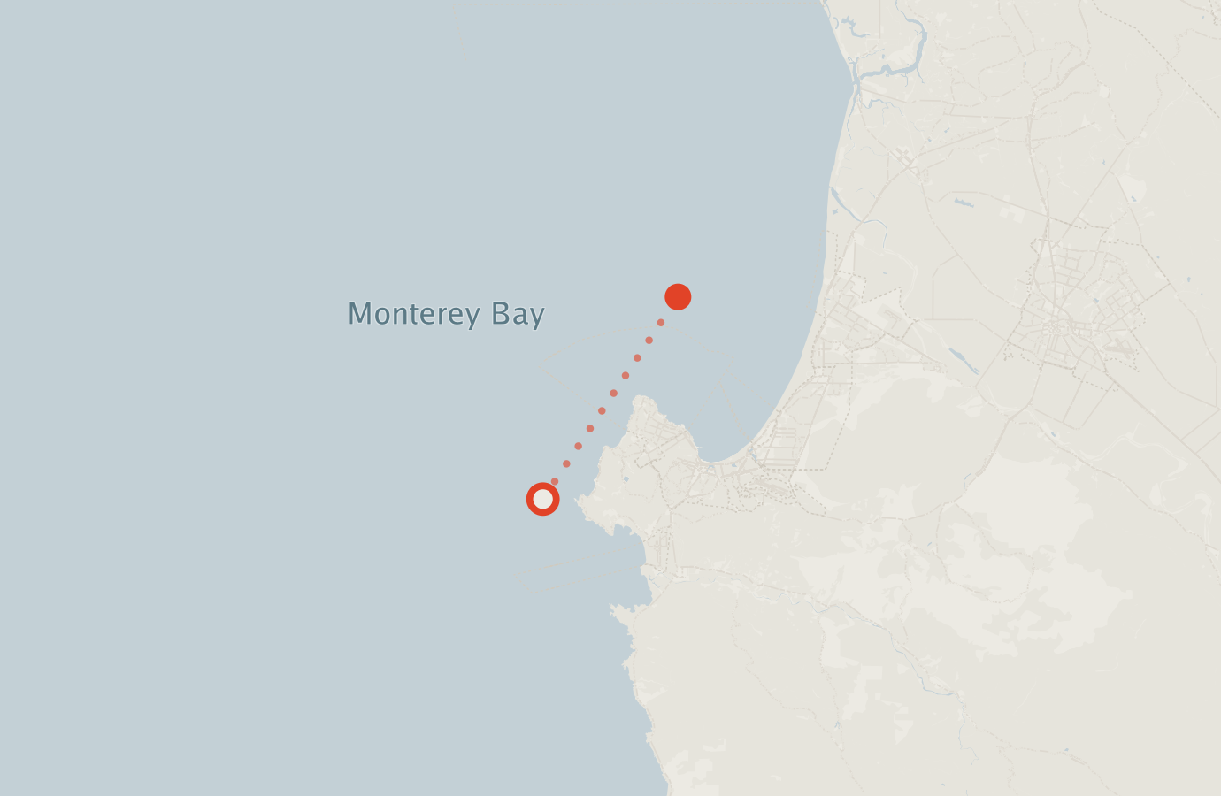 Activity map — real sighting points on an OpenStreetMap basemap