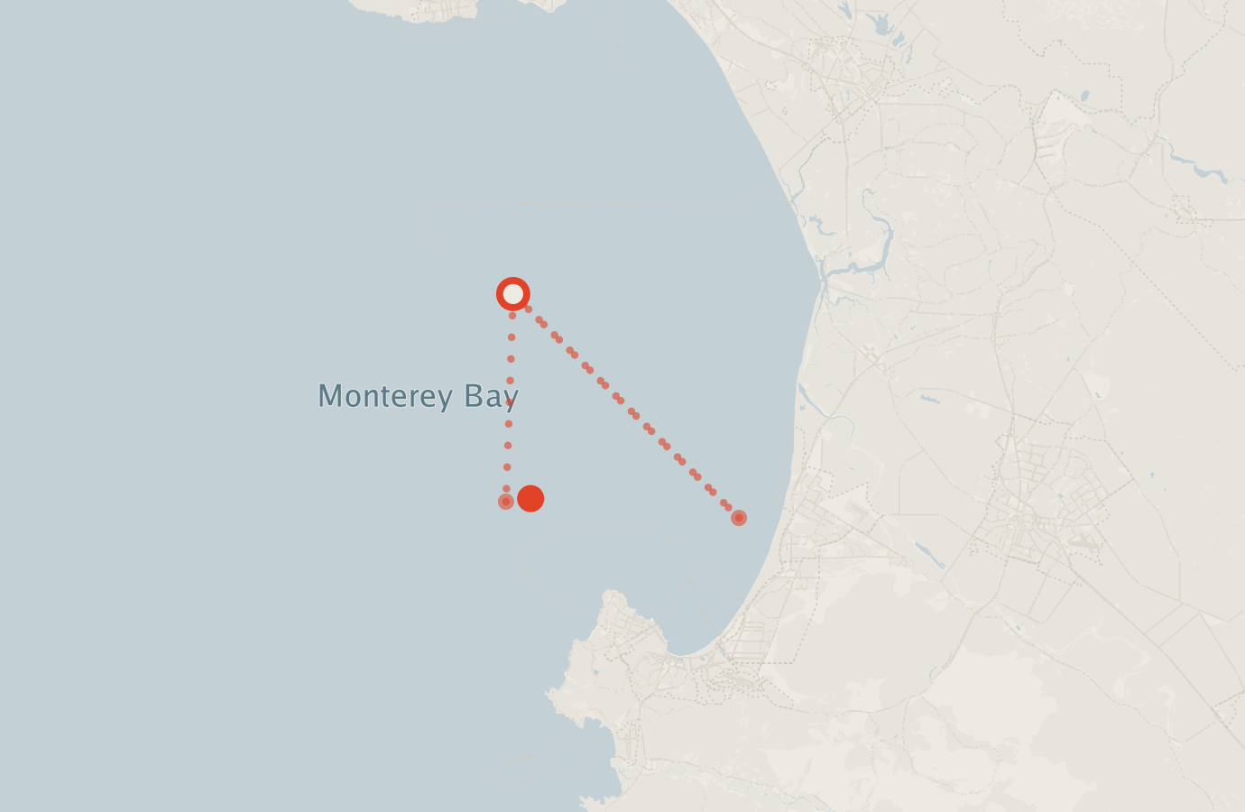 Activity map — real sighting points on an OpenStreetMap basemap