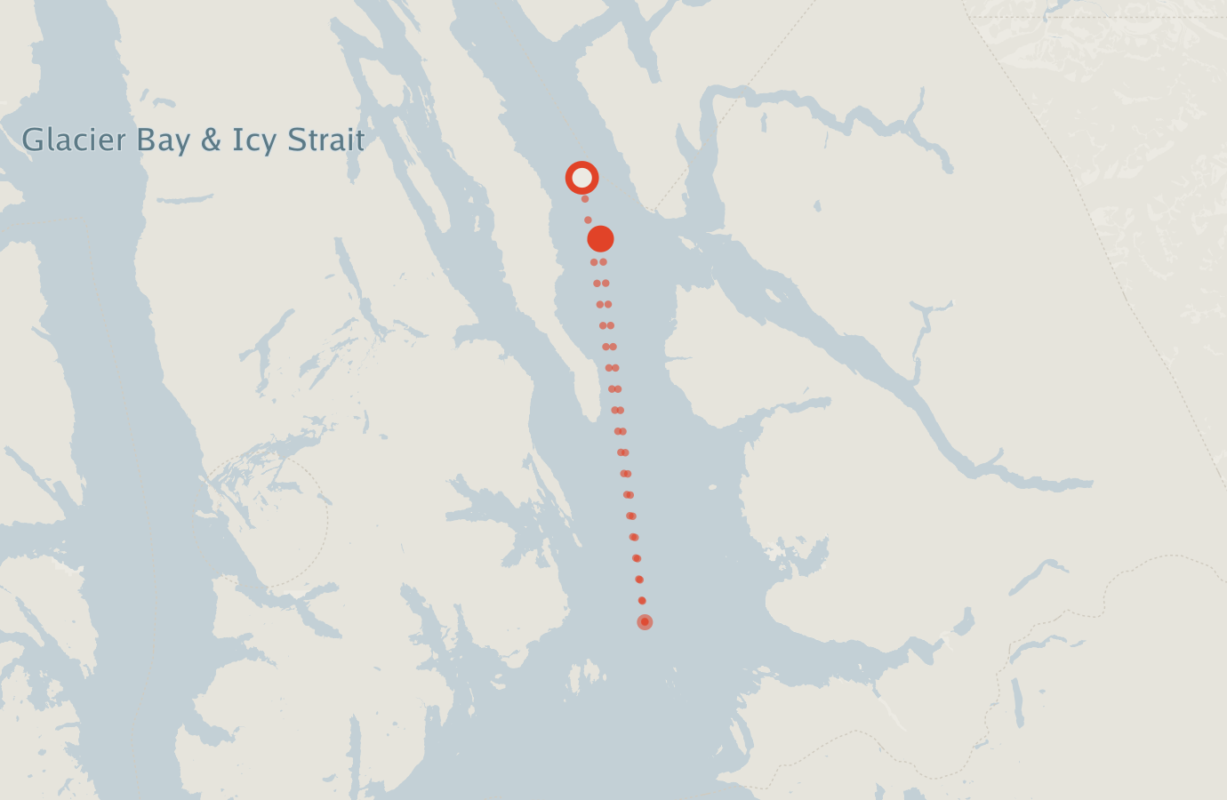 Activity map — real sighting points on an OpenStreetMap basemap