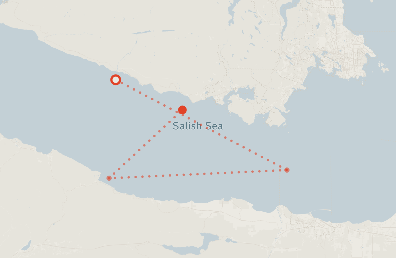 Activity map — real sighting points on an OpenStreetMap basemap