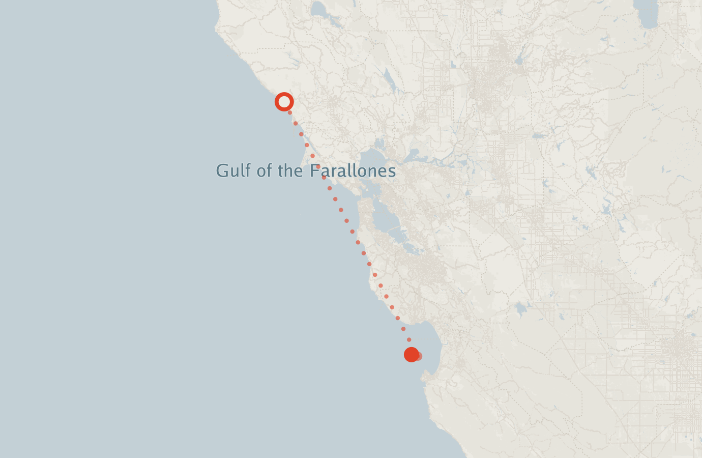 Activity map — real sighting points on an OpenStreetMap basemap