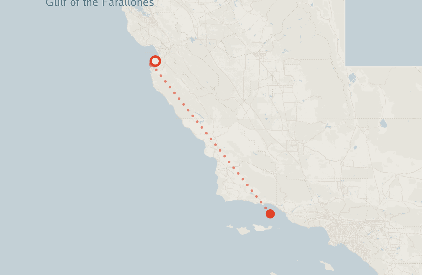 Activity map — real sighting points on an OpenStreetMap basemap