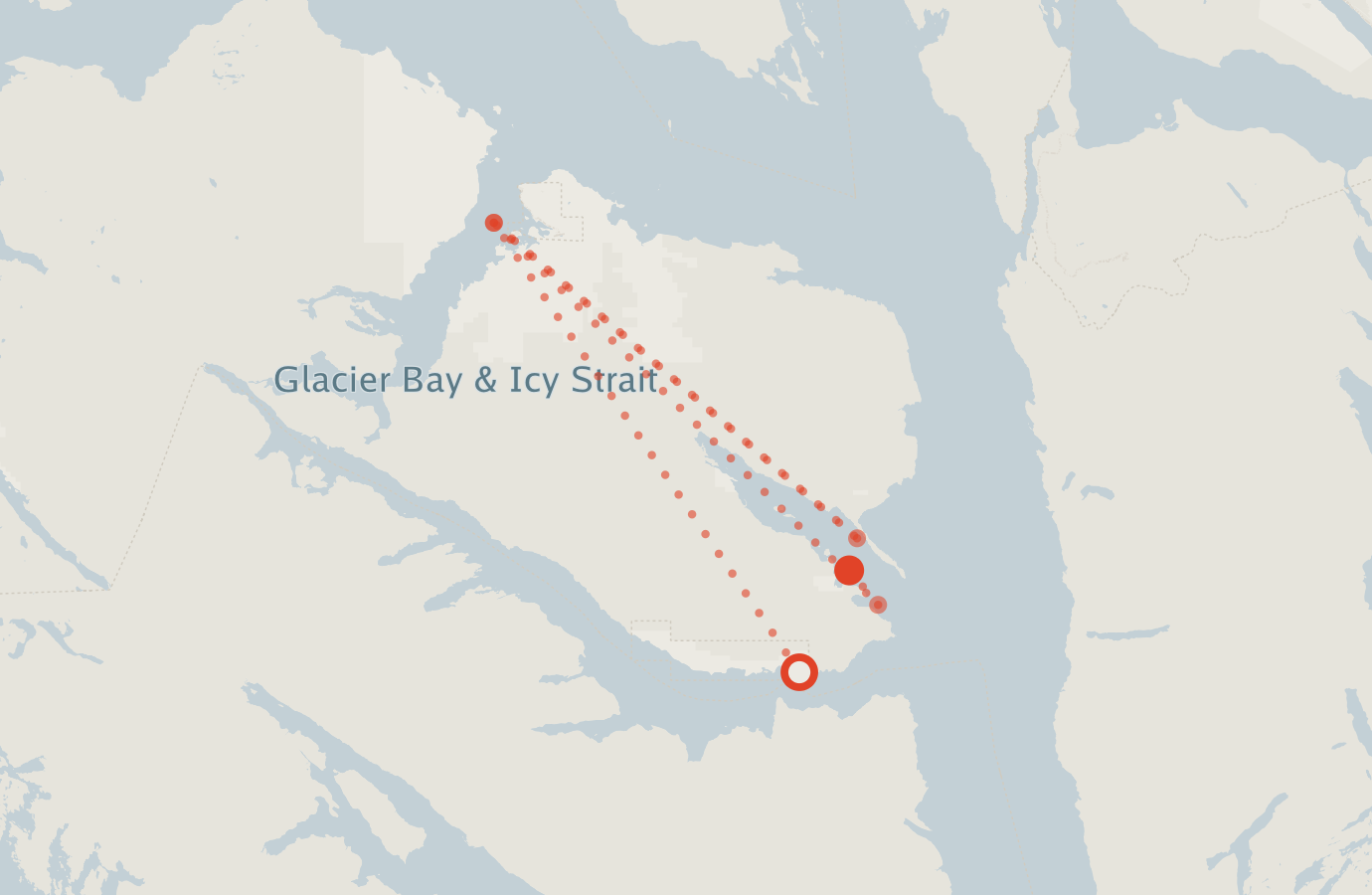 Activity map — real sighting points on an OpenStreetMap basemap