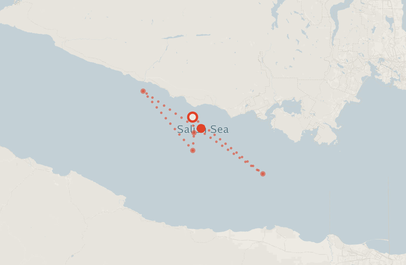 Activity map — real sighting points on an OpenStreetMap basemap