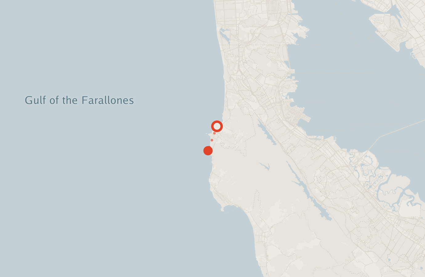 Activity map — real sighting points on an OpenStreetMap basemap
