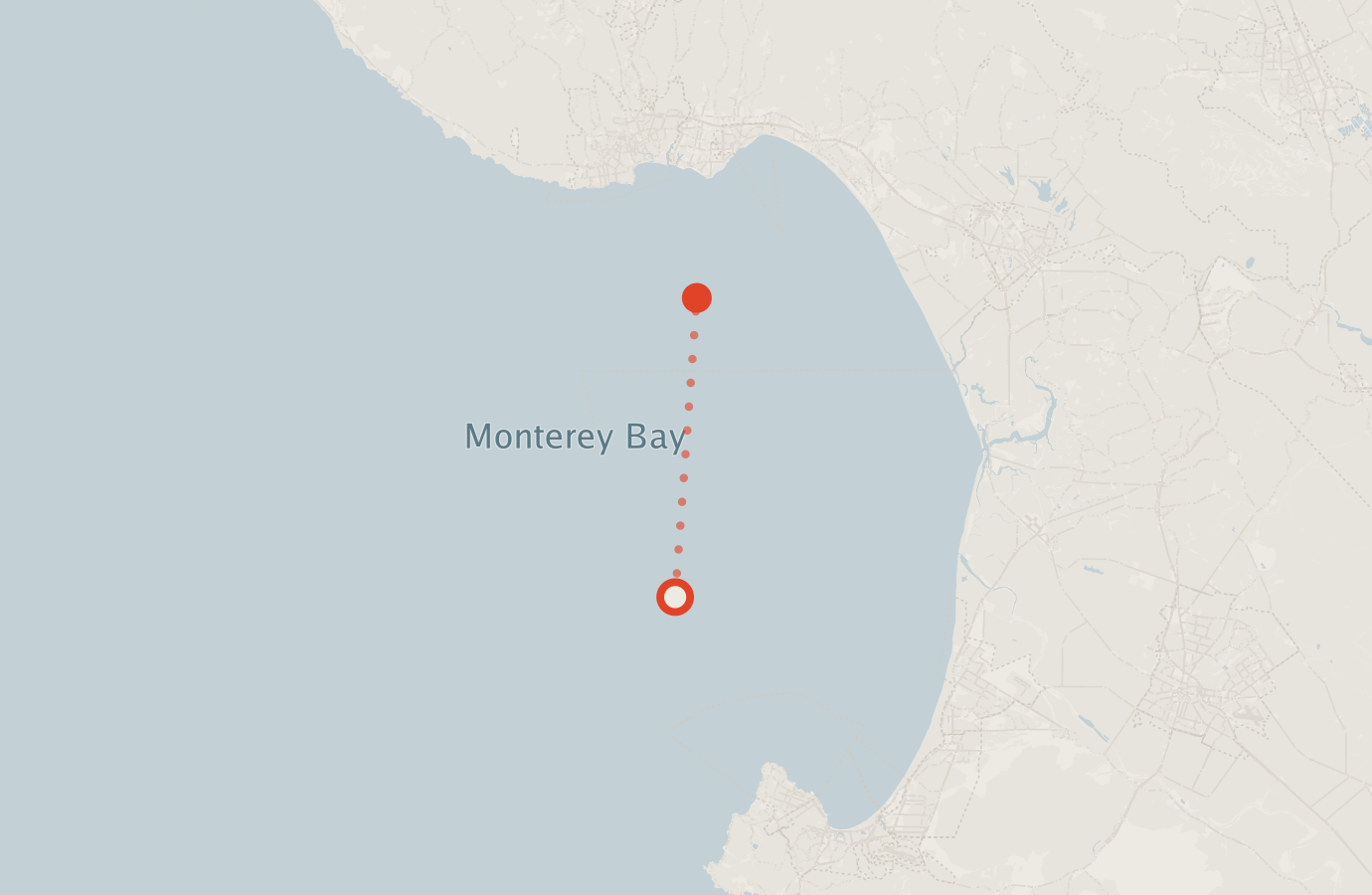 Activity map — real sighting points on an OpenStreetMap basemap
